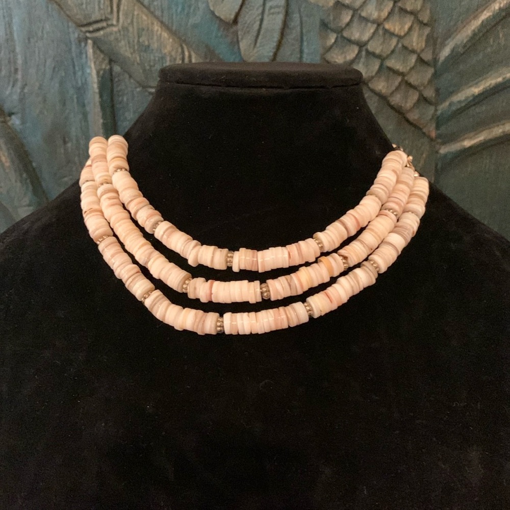 Free People Shell Stone Beaded Necklace